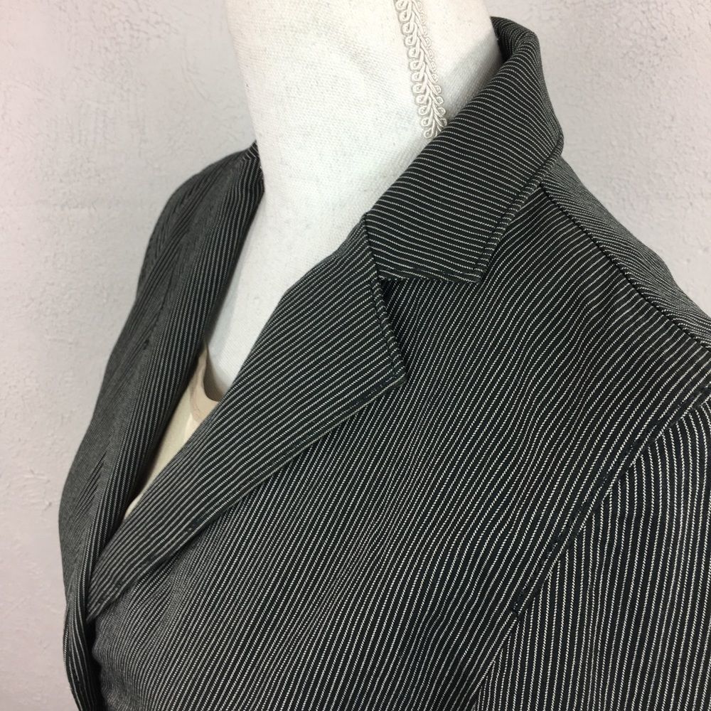 Gap Pinstriped Jacket Button Down Sz 4 Cotton - image 2
